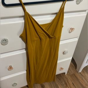 Mustard bodycon mini dress